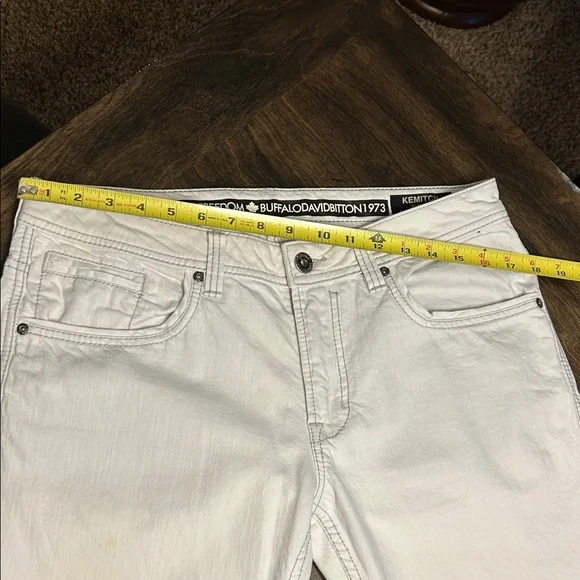 Buffalo David Bitton Men's White Kemitch Slim Boot King Fit Jean - Picture 4 of 14